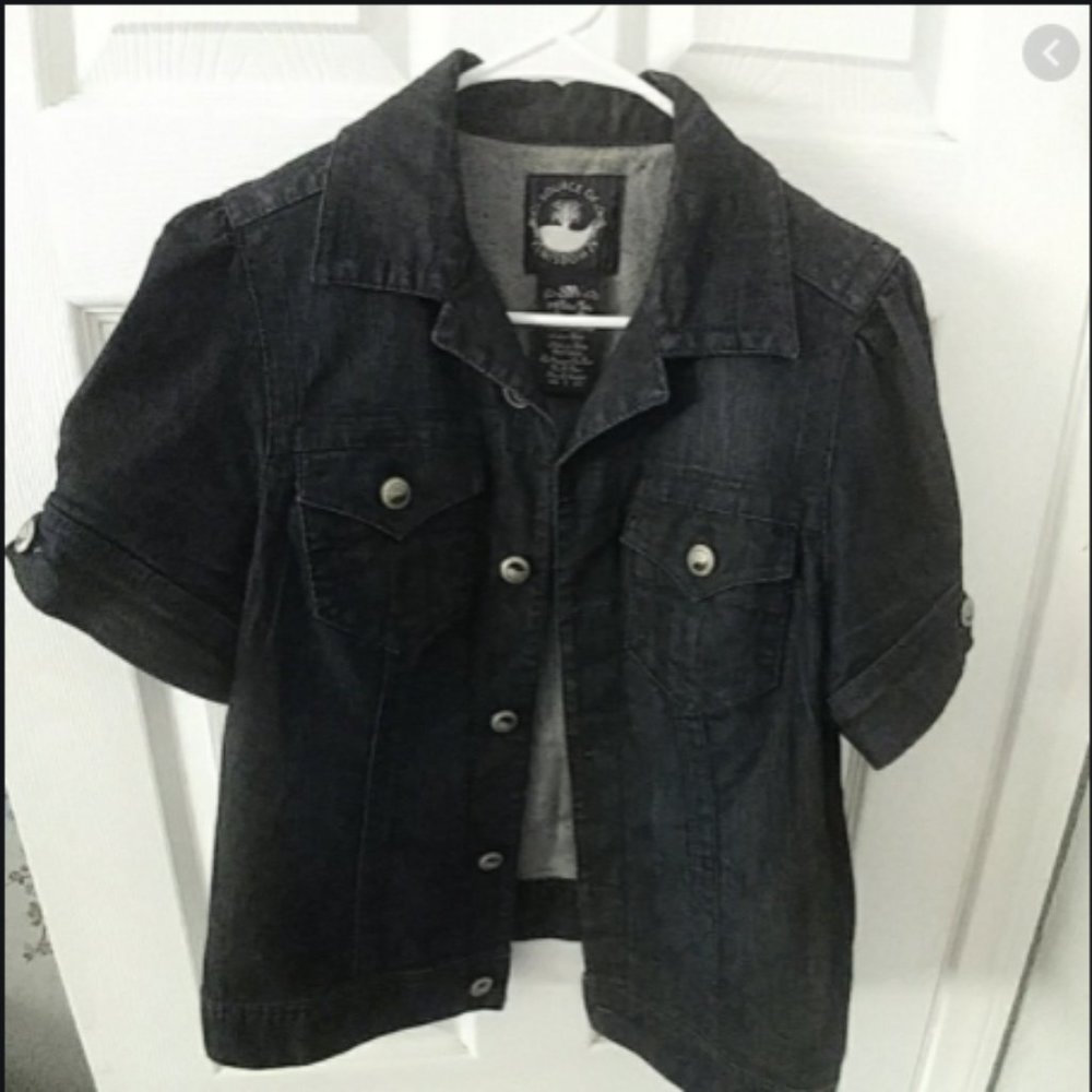 Source of wisdom blue jean jacket